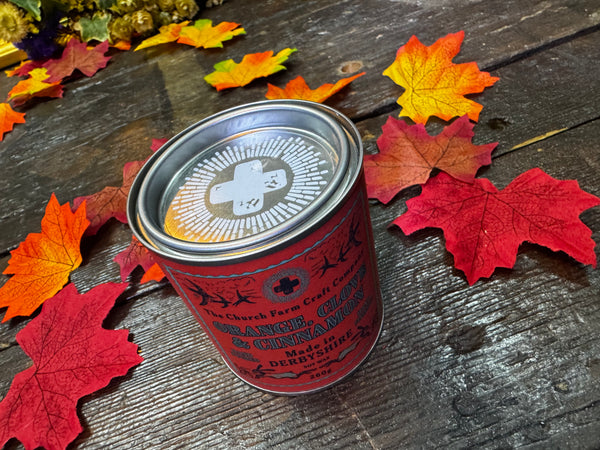 WINTER PAINT TIN CANDLE