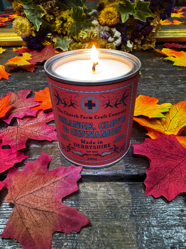 WINTER PAINT TIN CANDLE